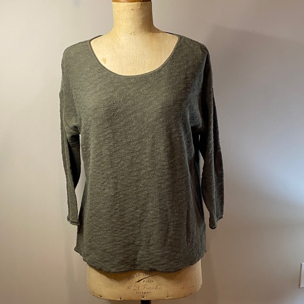 Parkhurst Cotton Country NWT Sage Green Chunky Knit Sweater Women’s Large
